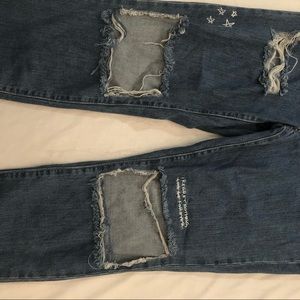 Girlfriend Jeans brand new, unworn, tag still on, distressed denim